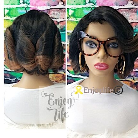 celebrity Ready set Go. Human hair Bob wig main image 5